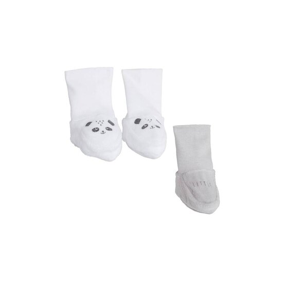 P’tit bisou Lot de 2 paires de chaussons Mes Essentiels Gris Prématuré-Naissance