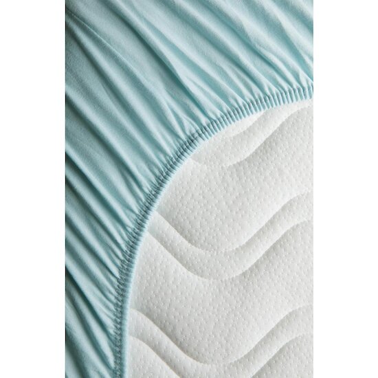 Kadolis Drap housse en coton bio pour lit bébé Bleu Céladon  Kadolis Drap housse en coton bio pour lit bébé Bleu Céladon