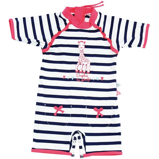Les Petits Protégés Combi anti UV Sophie en croisière Marine-Blanc 3 mois