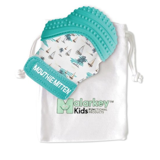 Malarkey kids Mitaine de dentition Turquoise Motif Bateaux 3-12 mois Malarkey kids Mitaine de dentition Turquoise Motif Bateaux 3-12 mois
