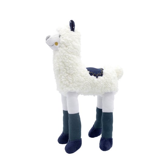 Trois Kilos Sept Peluche Lama à longues pattes Lama M'Ours Blanc/Bleu 