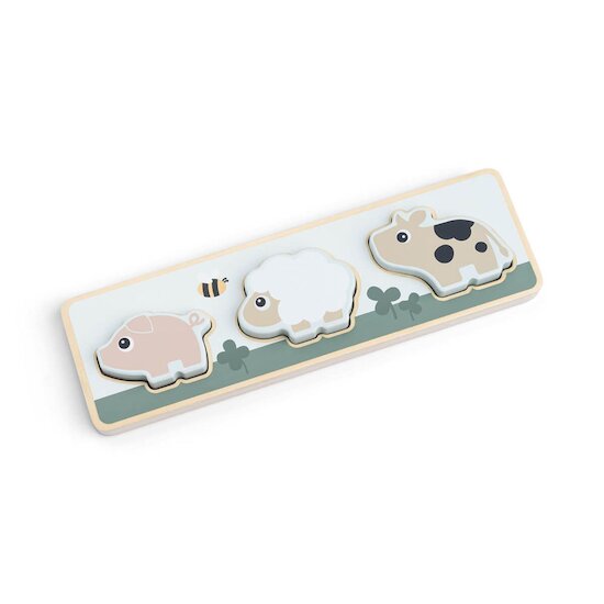 Done by Deer Puzzle sensoriel Tiny farm Multicolore 