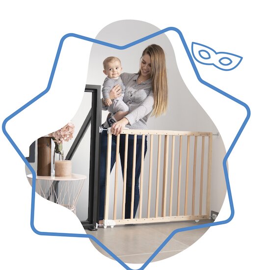 Barrière sécurité bébé barrière sécurité enfant ajustable - Ciel