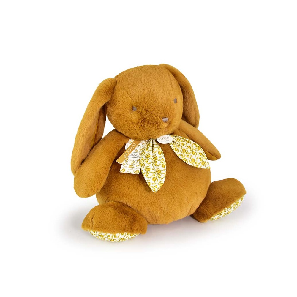 Doudou lapin pantin ocre ORANGE Doudou & Compagnie