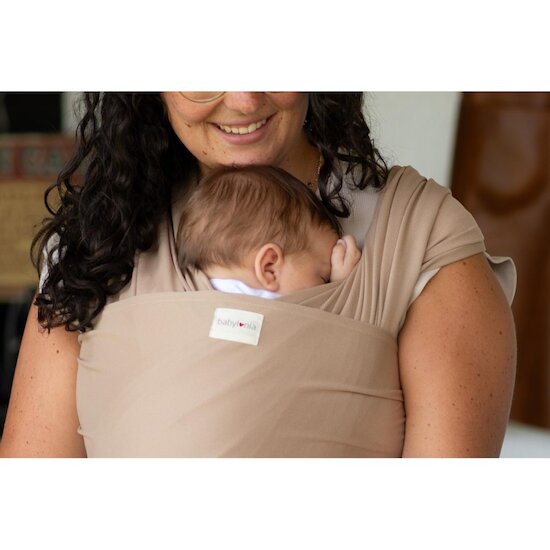 Babylonia Baby Carriers Écharpe de portage extensible respirante Tricot-Slen Nougatine 