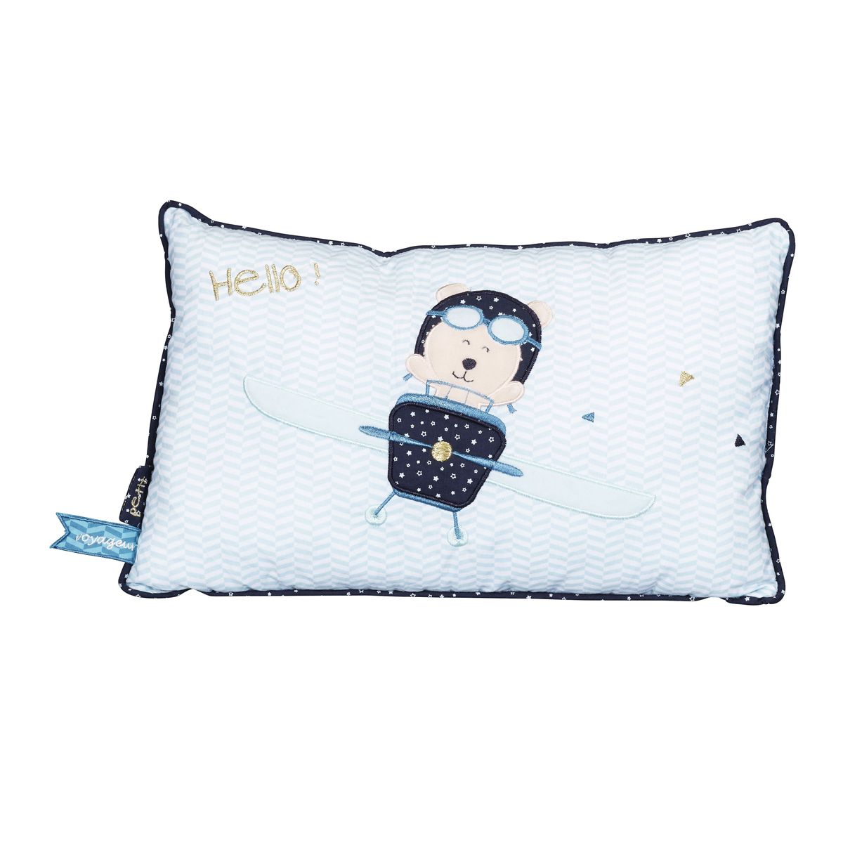Coussin rectangulaire New Lazare BLEU Sauthon