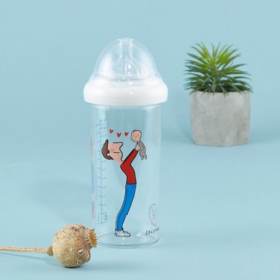 Le biberon Français Biberon anti-colique Papa-Bébé 360 ml Le biberon Français Biberon anti-colique Papa-Bébé 360 ml