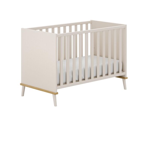  Lit d'enfant Hazel Cashmere Beige / Chêne montana 60x120 cm