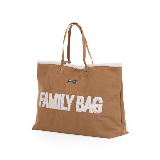 Childhome Sac à langer Family Bag suède beige  Childhome Sac à langer Family Bag suède beige