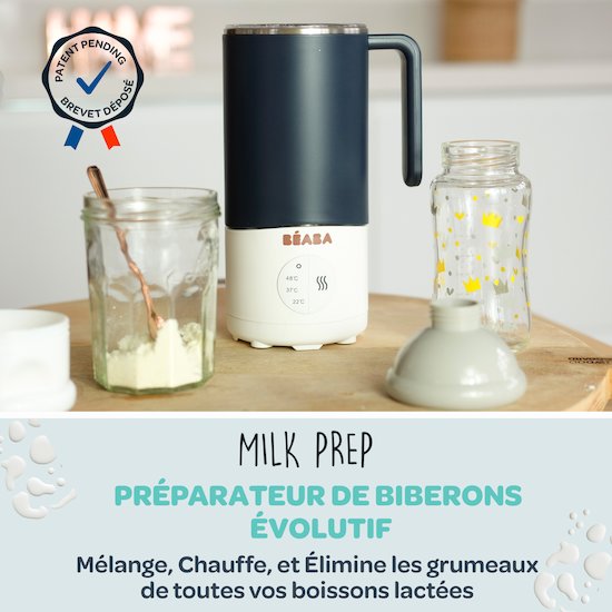 BÉABA Milk Prep - White & Grey - Chauffe-biberon BÉABA sur L'Armoire de Bébé