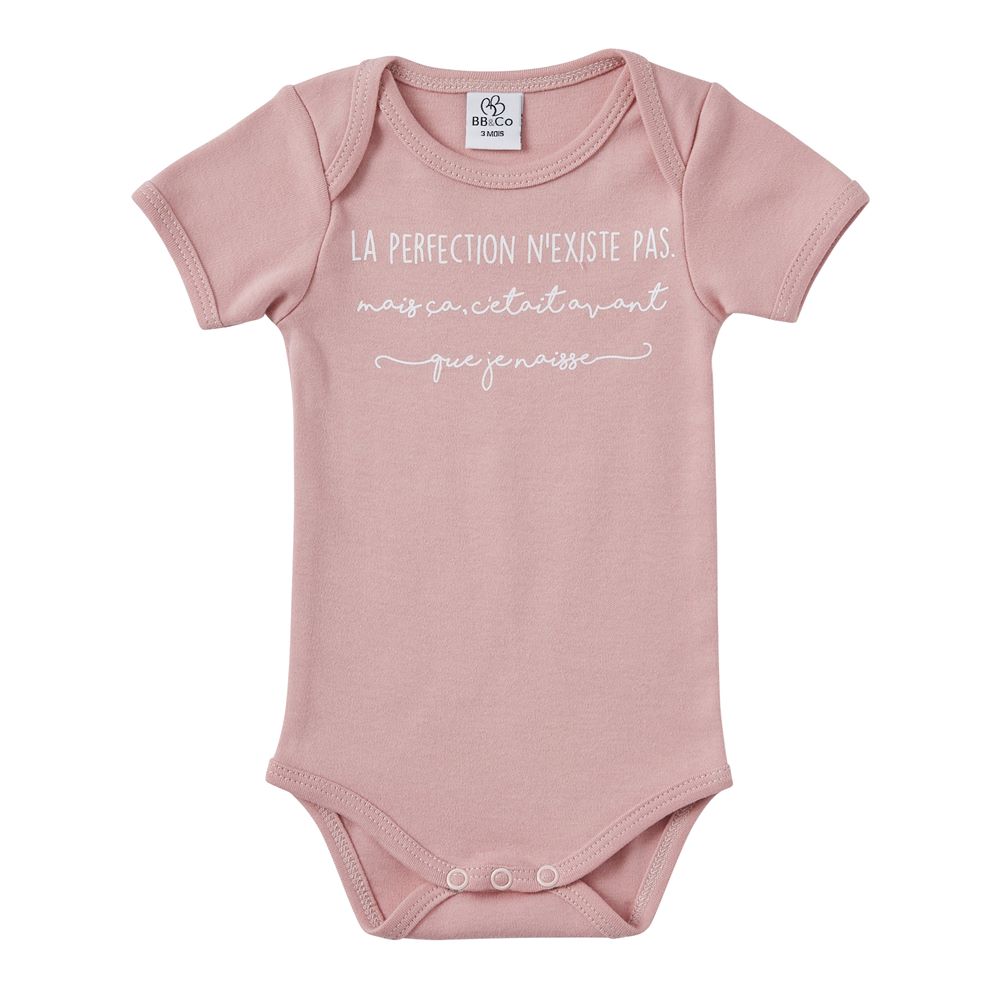 BB & Co - Body manches courtes "La perfection" ROSE BB&Co