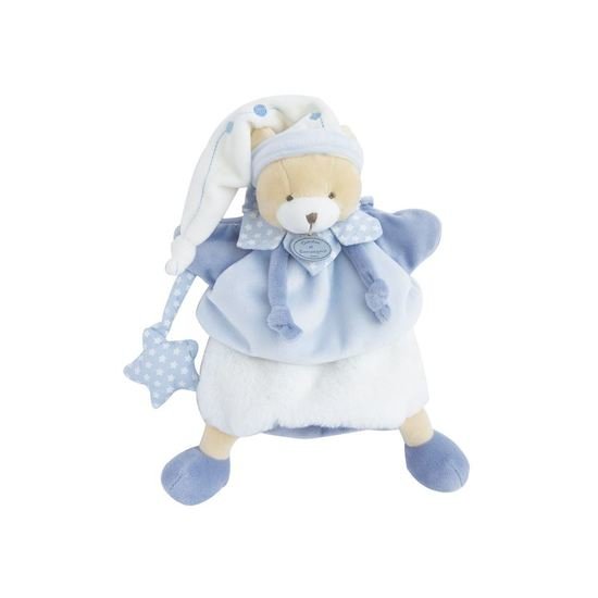 Doudou & Compagnie Marionnette Ours petit chou Bleu 28 cm