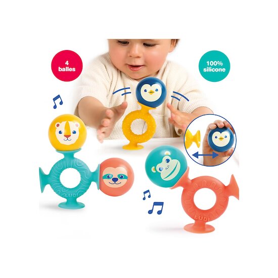 Ludi Balles sonores Smac pop Multicolore  Ludi Balles sonores Smac pop Multicolore