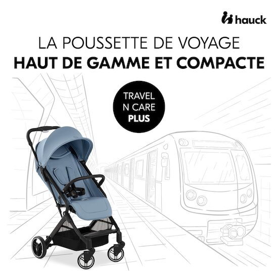 Hauck Poussette Travel N Care Plus Dusty Blue  Hauck Poussette Travel N Care Plus Dusty Blue