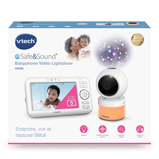Vtech Babyphone vidéo lightshow Blanc  Vtech Babyphone vidéo lightshow Blanc