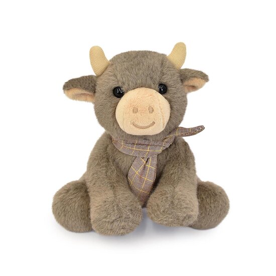 Doudou & Compagnie Peluche petite vache foulard Marron  Doudou & Compagnie Peluche petite vache foulard Marron
