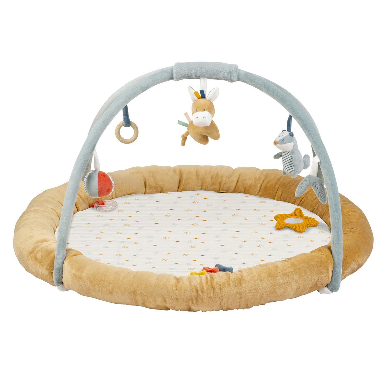 Nattou - Tapis pouf d'éveil avec arches Felix et Leo MULTICOLORE Nattou