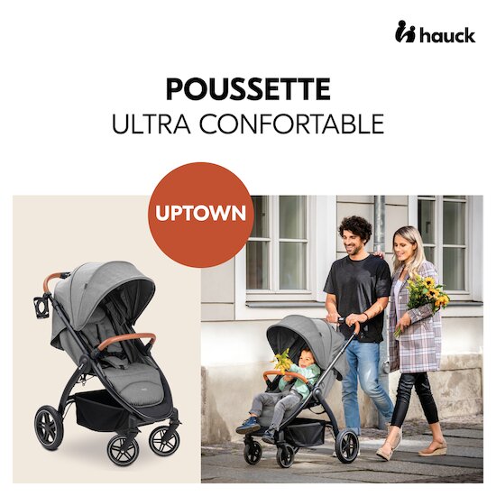 Hauck Poussette Uptown Melange Grey  Hauck Poussette Uptown Melange Grey