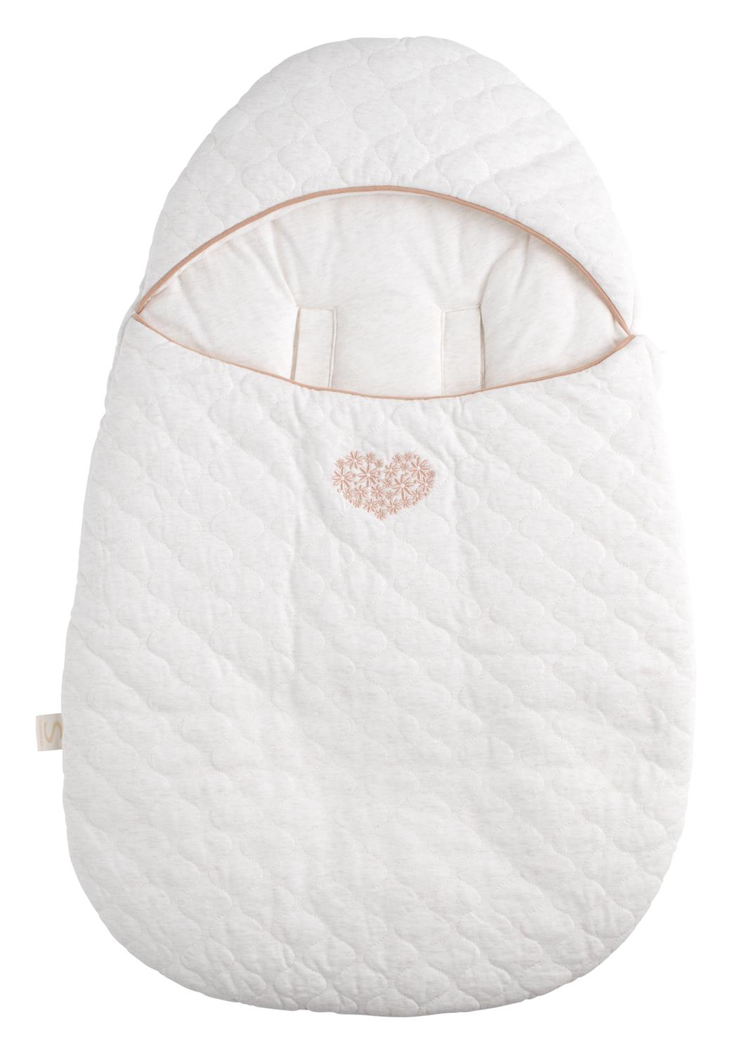 Nid d'ange 5 attaches Petit Coeur BEIGE Sauthon