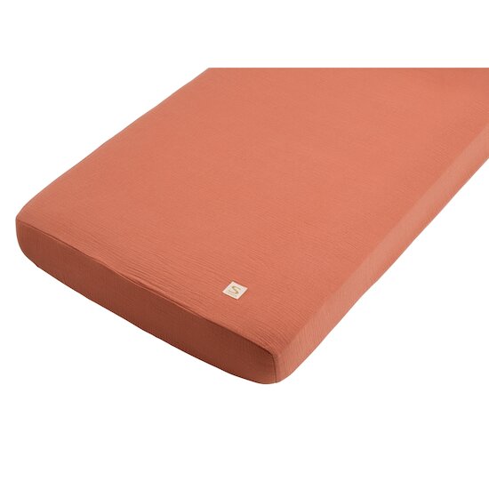 Sauthon Draps housse unite Uni Terracotta Rouge 