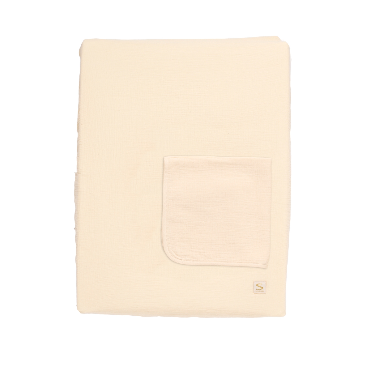 Sauthon - Matelas à langer avec housse et serviette Uni Vanilla BEIGE Sauthon