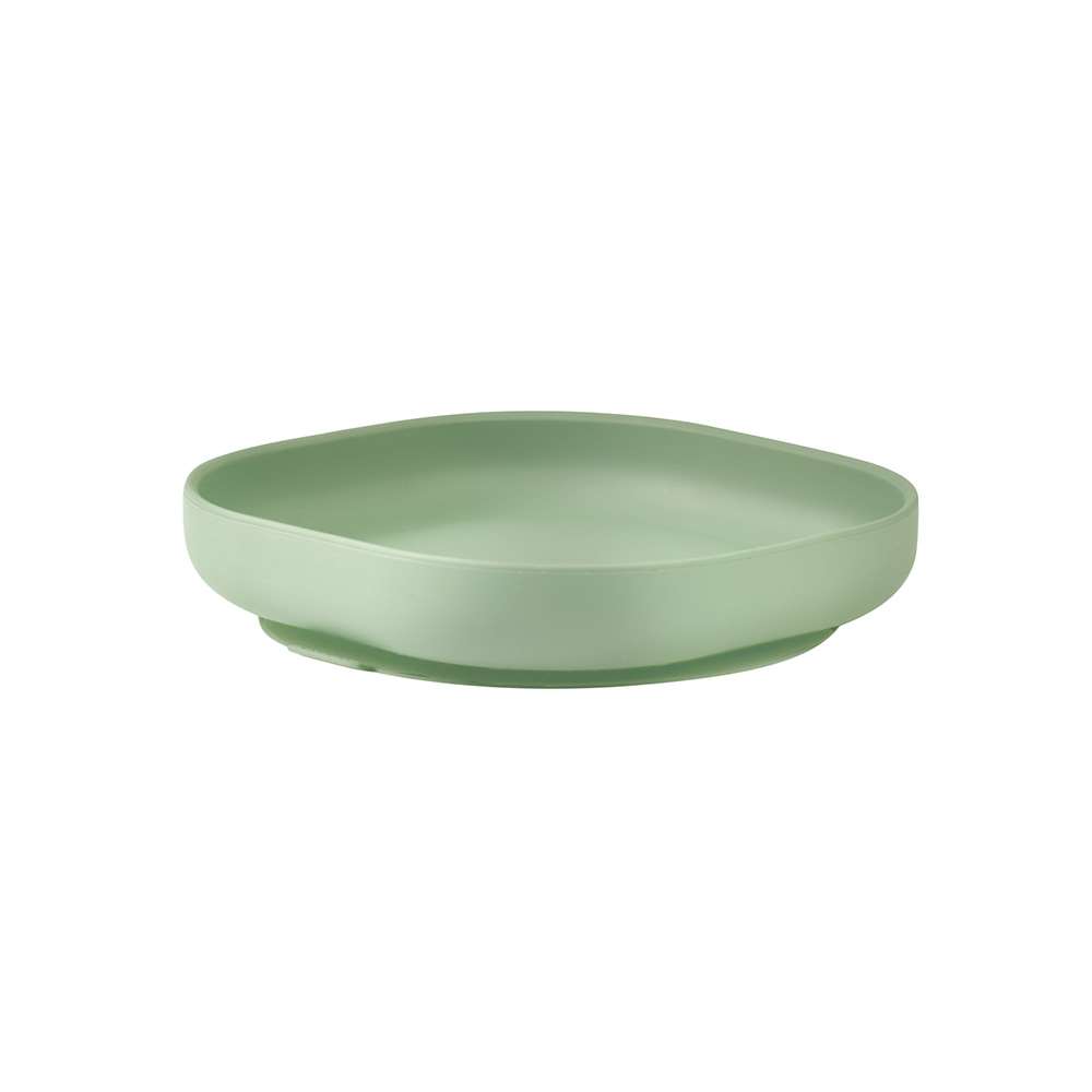 Beaba - Assiette silicone ventouse VERT Béaba