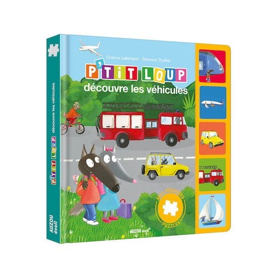 Auzou Livre P'tit Loup découvre les véhicules  