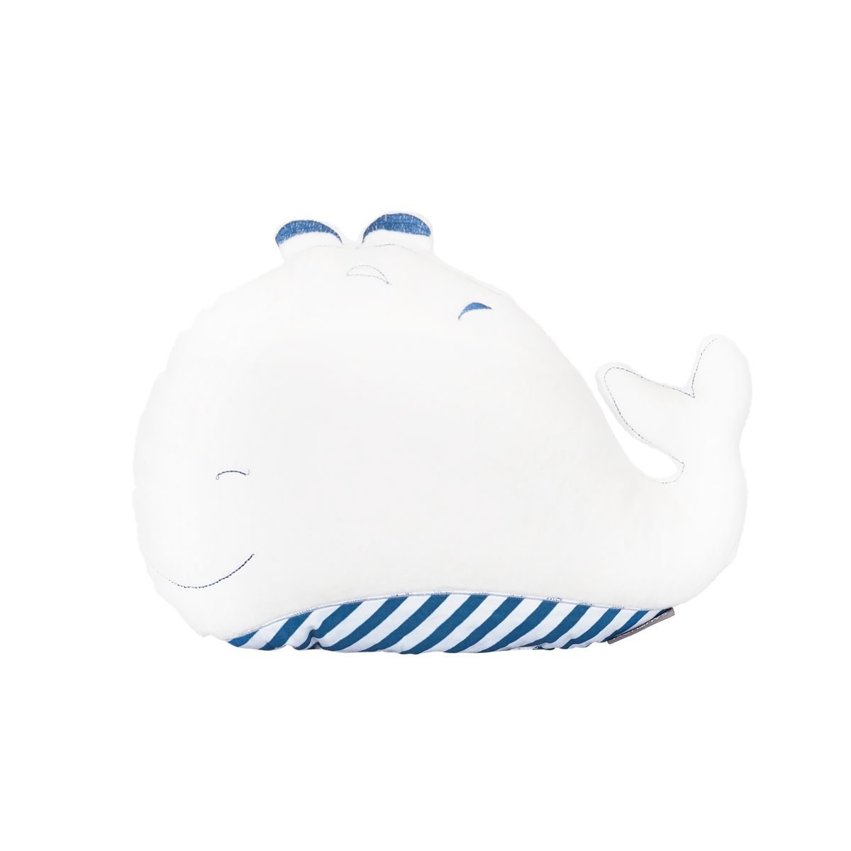 Coussin Blue baleine BLANC Sauthon