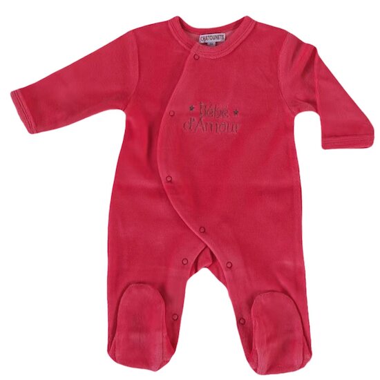 Les Chatounets Pyjama en velours : 1 coloris aléatoire Moutarde/Taupe/Framboise/Terracotta/Marine 0-3 mois Les Chatounets Pyjama en velours : 1 coloris aléatoire Moutarde/Taupe/Framboise/Terracotta/Marine 0-3 mois