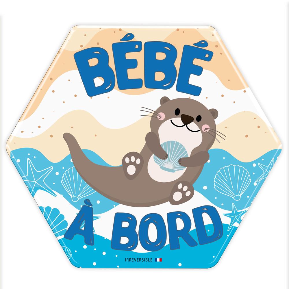 Adhésif « Bébé à Bord Loutre » BLEU Irréversible Bijoux