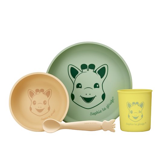 Sophie la girafe Set repas silicone Olive 