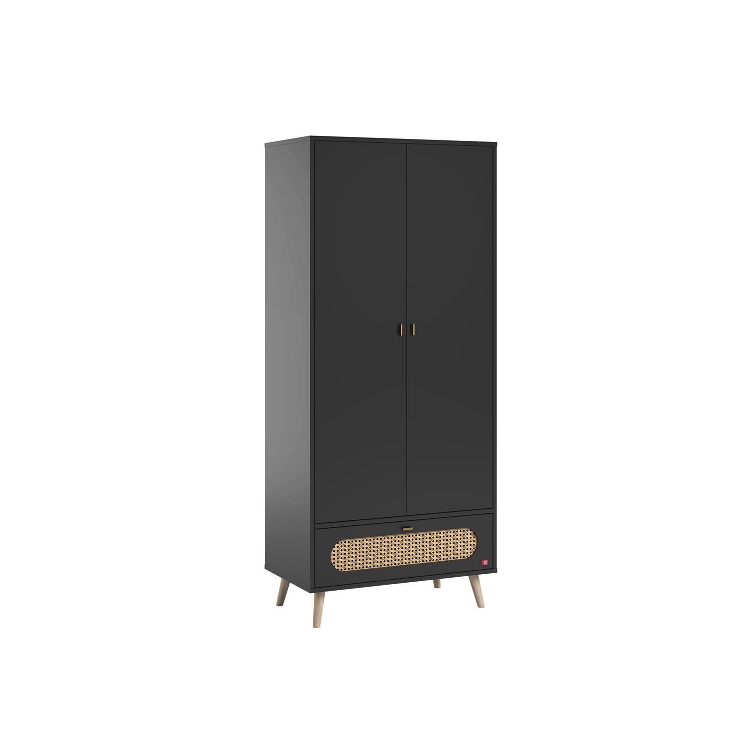 Vox - Armoire 2 portes Canne NOIR Vox