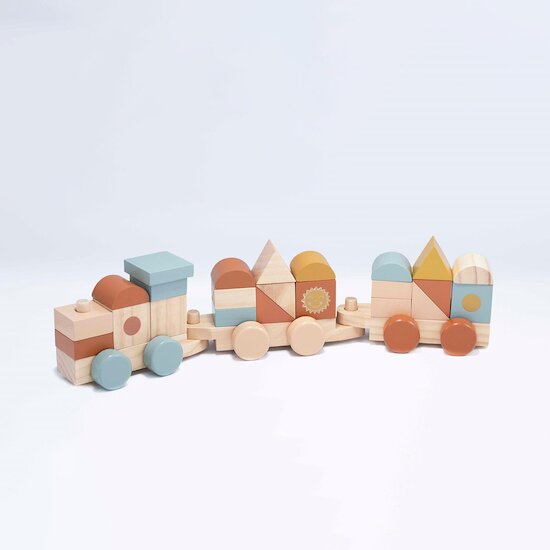 Trois Kilos Sept Train Empilable Multicolore  Trois Kilos Sept Train Empilable Multicolore