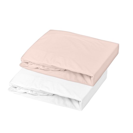 Domiva 2 draps housse Jersey Blanc / Nude 