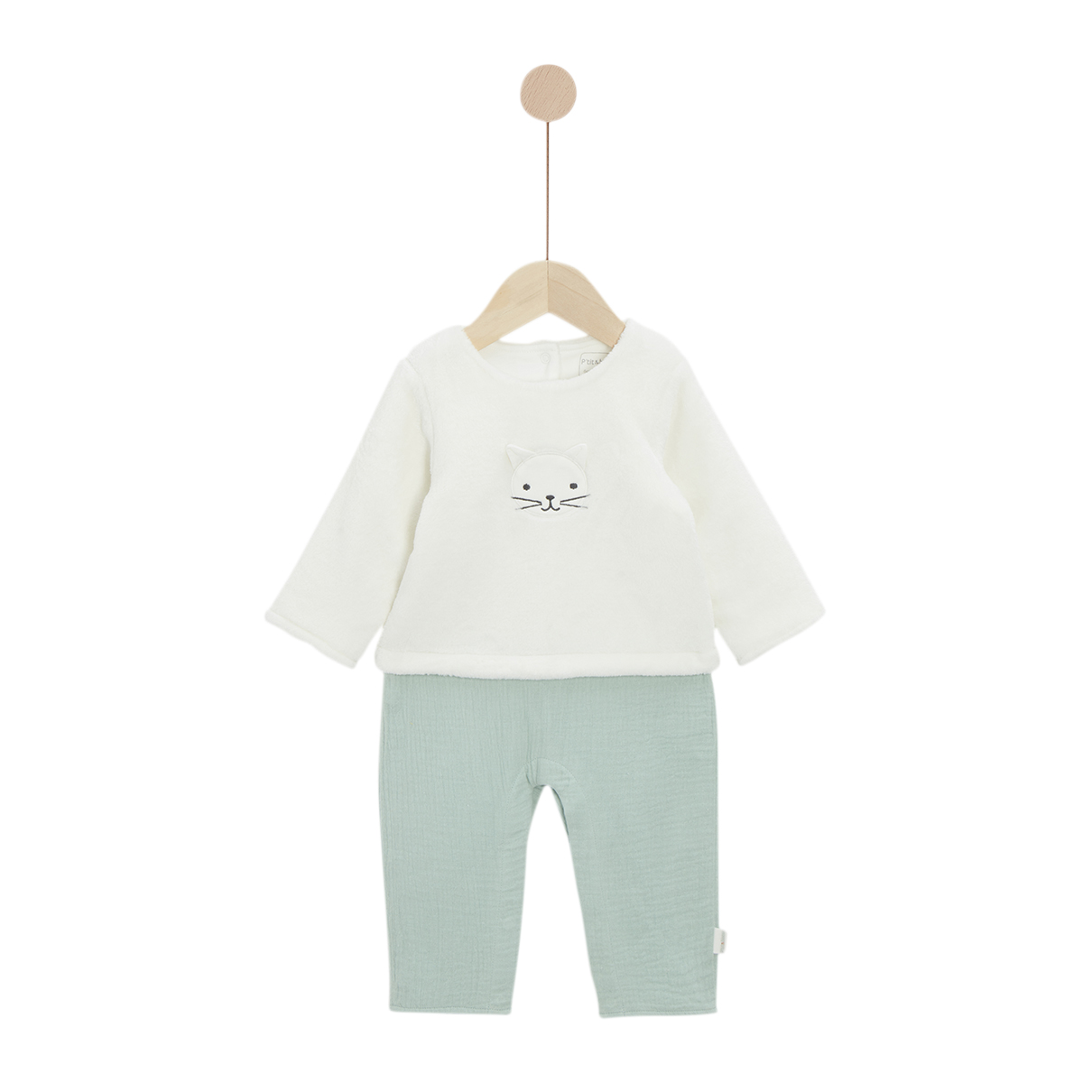 P’tit bisou - Combilongue Mon Trousseau Chaton VERT P’tit bisou