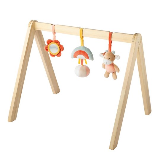 Nattou Arche en bois avec jouet d'éveil Mila, Zoé et Lana Beige  Nattou Arche en bois avec jouet d'éveil Mila, Zoé et Lana Beige