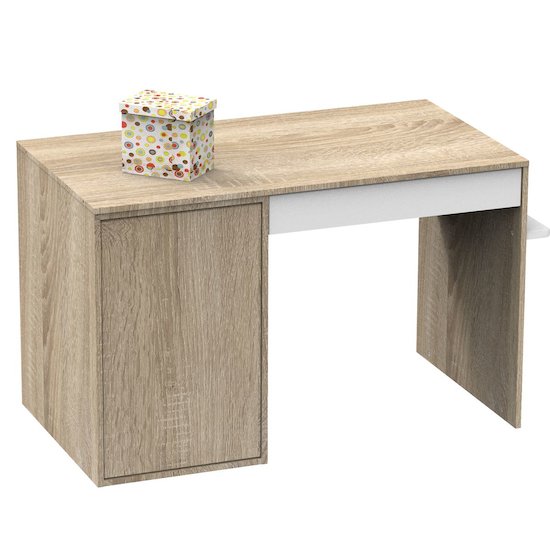 Sauthon Commode à langer évolutive en bureau Nova Chêne Doré - Blanc Lin  Sauthon Commode à langer évolutive en bureau Nova Chêne Doré - Blanc Lin