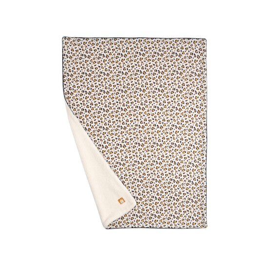 Sauthon Couverture Motif Léopard Leopard Ecru/Noir/Caramel 
