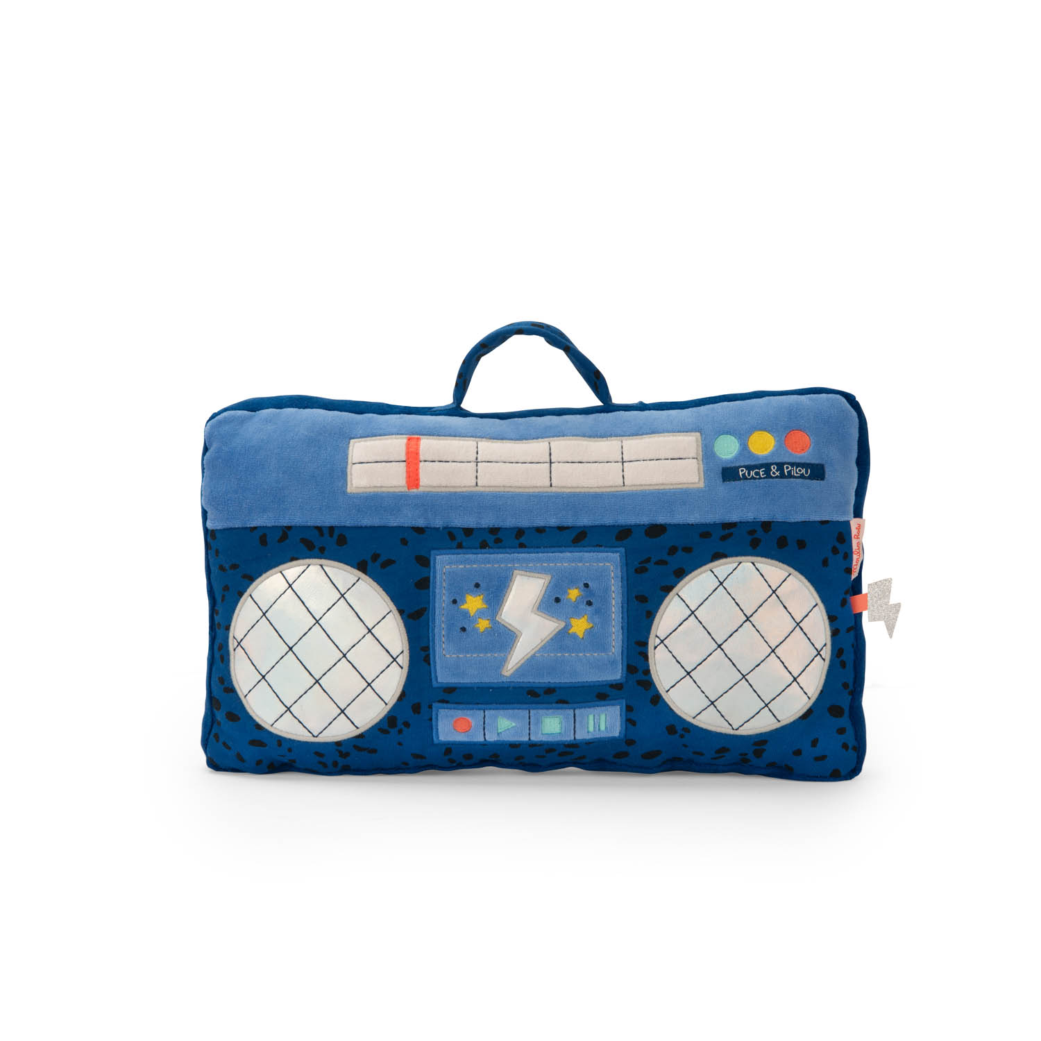 Coussin radio Puce & Pilou BLEU Moulin Roty