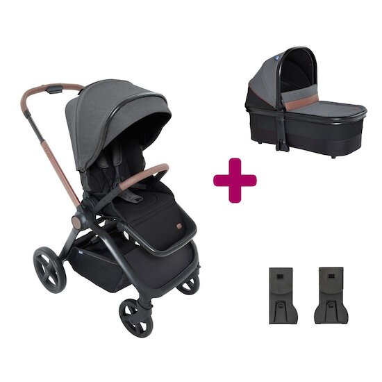 Pack poussette trio Mysa nacelle + siège auto KORY + Adaptateurs Satin,  Chicco de Chicco