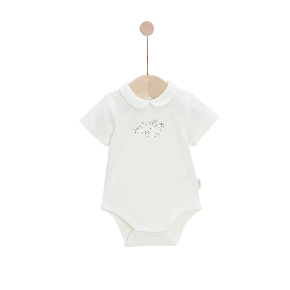 P’tit bisou - Body manches courtes Mon Trousseau Chaton Blanc BLANC P’tit bisou