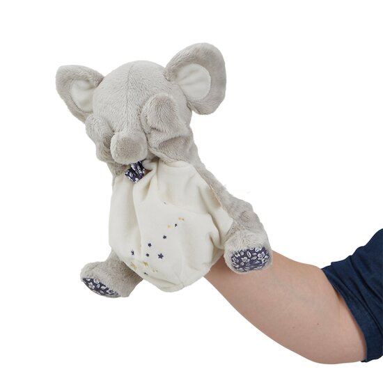Kaloo Doudou marionnette éléphant Gris 