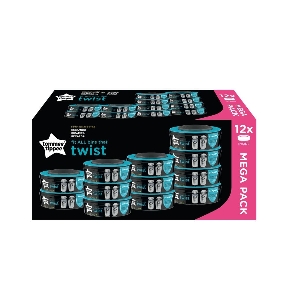 12 Recharges Twist & Click GRIS Tommee Tippee