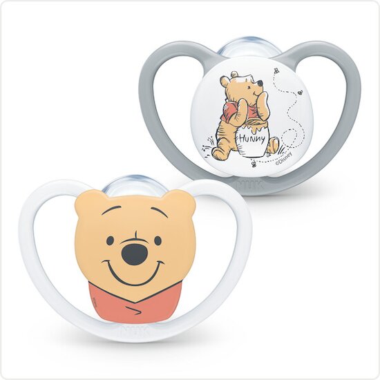 Nuk Lot de 2 sucettes Space winnie l'ourson 