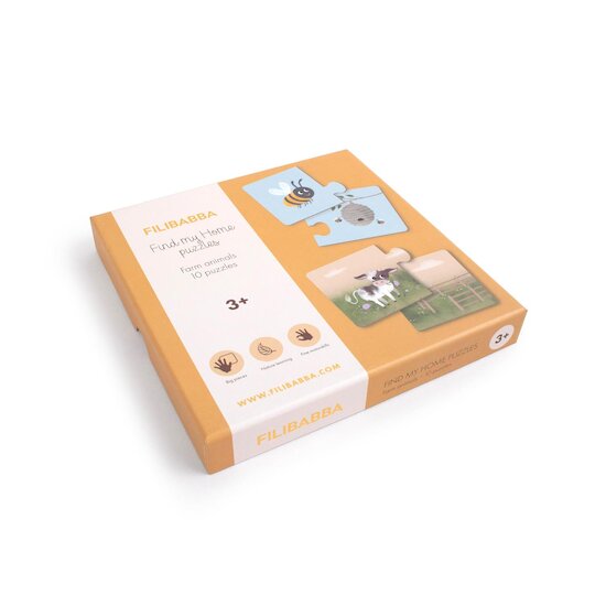 Filibabba Puzzles Retrouve ma maison Animaux de la ferme Multicolore  Filibabba Puzzles Retrouve ma maison Animaux de la ferme Multicolore