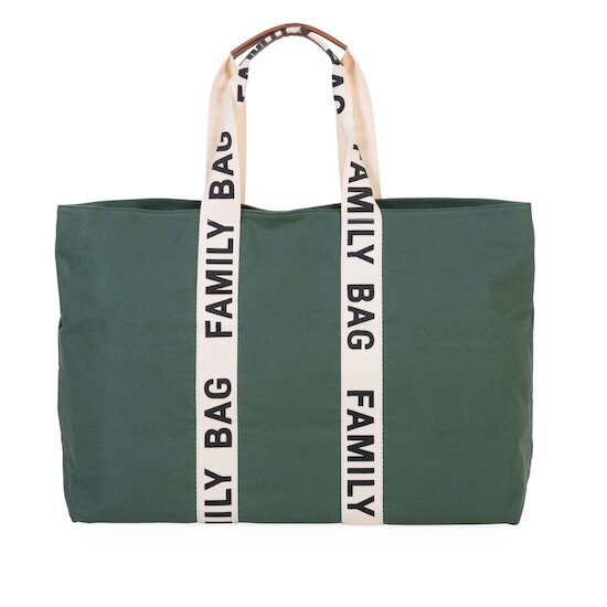 Childhome Sac à langer Family Bag signature canvas green 