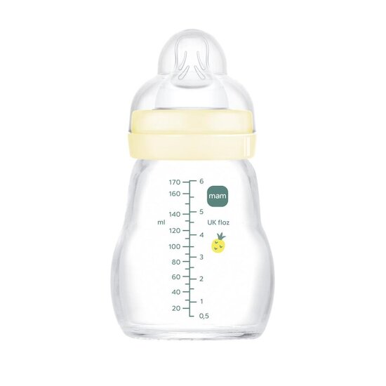 MAM Biberon verre Blanc 170 ml MAM Biberon verre Blanc 170 ml