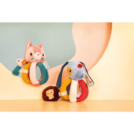 Lilliputiens Hochet à Poignées Jeanne Rose  Lilliputiens Hochet à Poignées Jeanne Rose