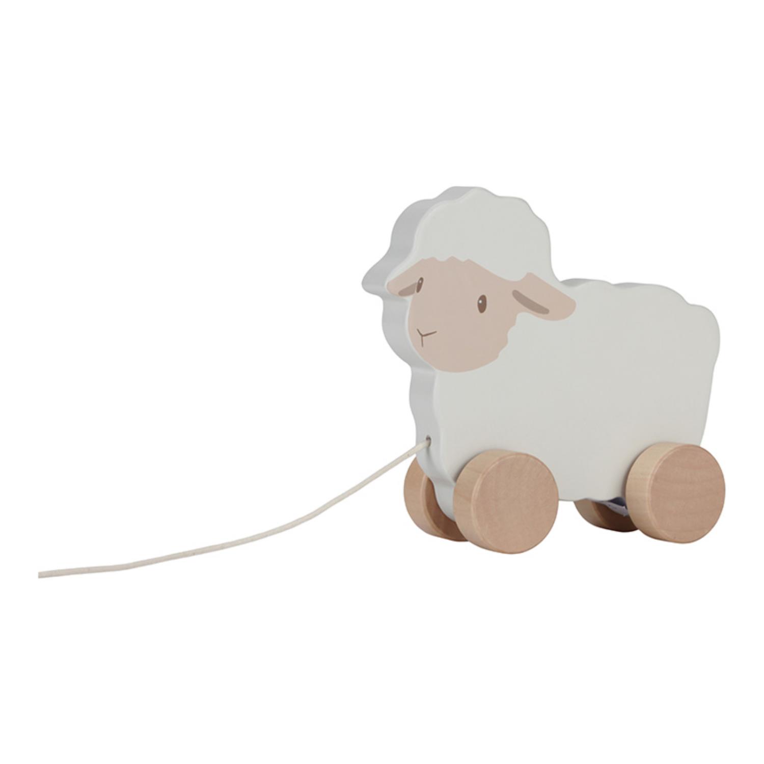 LITTLE DUTCH - Jouet à tirer Mouton en bois FSC MULTICOLORE Little Dutch