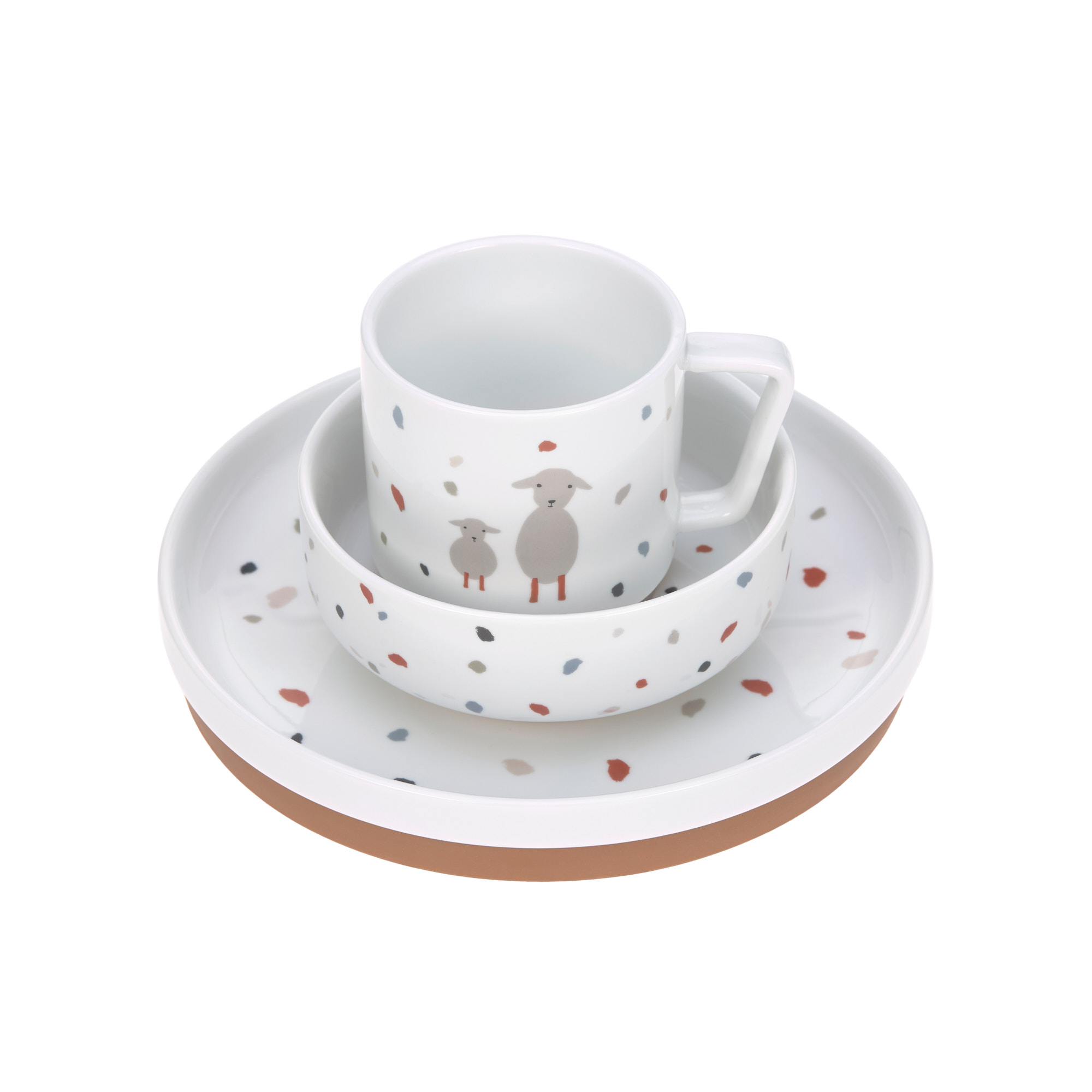 Lässig - Coffret repas en porcelaine Tiny Farmer BLANC Lässig